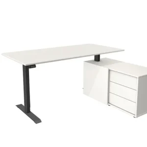 Kerkmann poste de travail complet Move 1 anthracite blanc/blanc 10216510 choisir à bas prix avec câble management