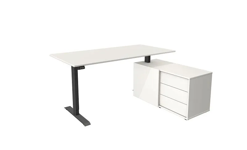 Kerkmann poste de travail complet Move 1 anthracite blanc/blanc 10216510 choisir à bas prix avec câble management