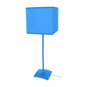 Lampe poser droit métal bleu 46 cm.