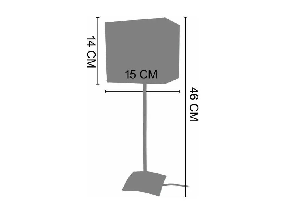 Lampe poser droit métal vert 46 cm.