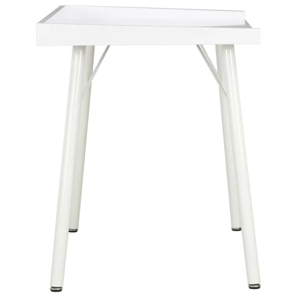 Poste de travail assis-debout Bureau table poste de travail meuble d'ordinateur informatique étude 90 x 50 x 79 cm blanc 0...
