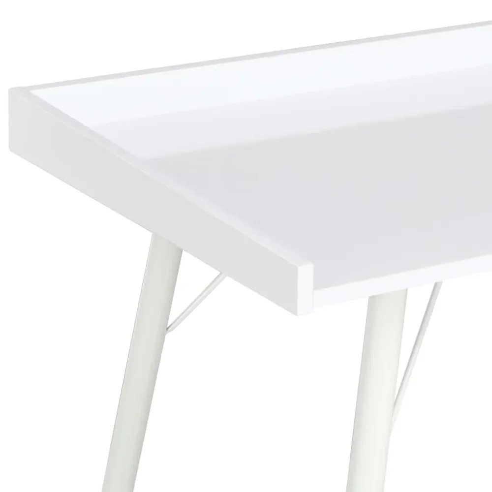 Poste de travail assis-debout Bureau table poste de travail meuble d'ordinateur informatique étude 90 x 50 x 79 cm blanc 0...