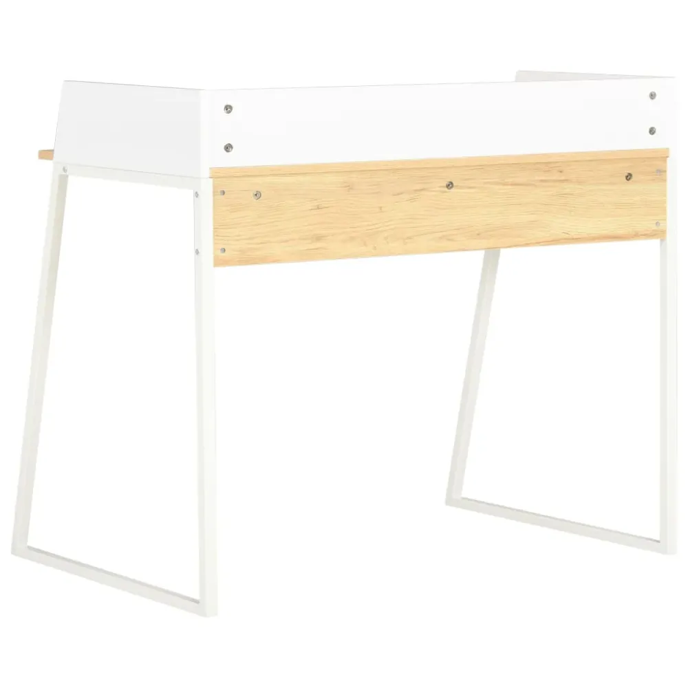 Poste de travail assis-debout Bureau table poste de travail meuble d'ordinateur informatique étude et chêne 90 x 60 x 88 c...