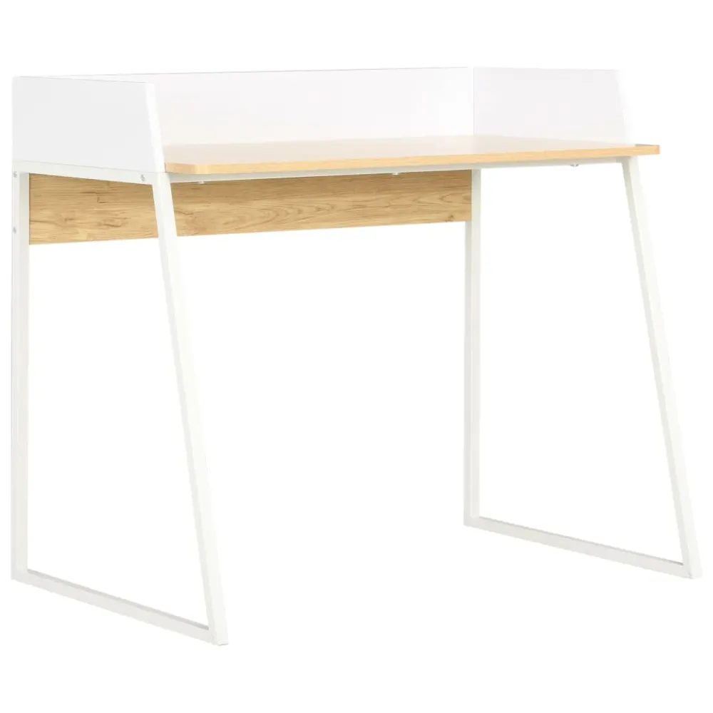 Poste de travail assis-debout Bureau table poste de travail meuble d'ordinateur informatique étude et chêne 90 x 60 x 88 c...