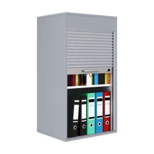 AktosL armoire de bureau 1 porte de la jalousie gris. avec 5 tablettes réglables