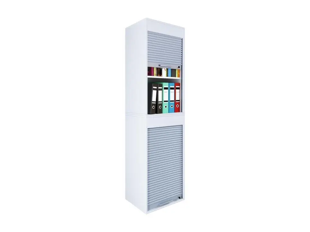 AktosXL armoire de bureau 1 porte de la jalousie blanc. pour archives