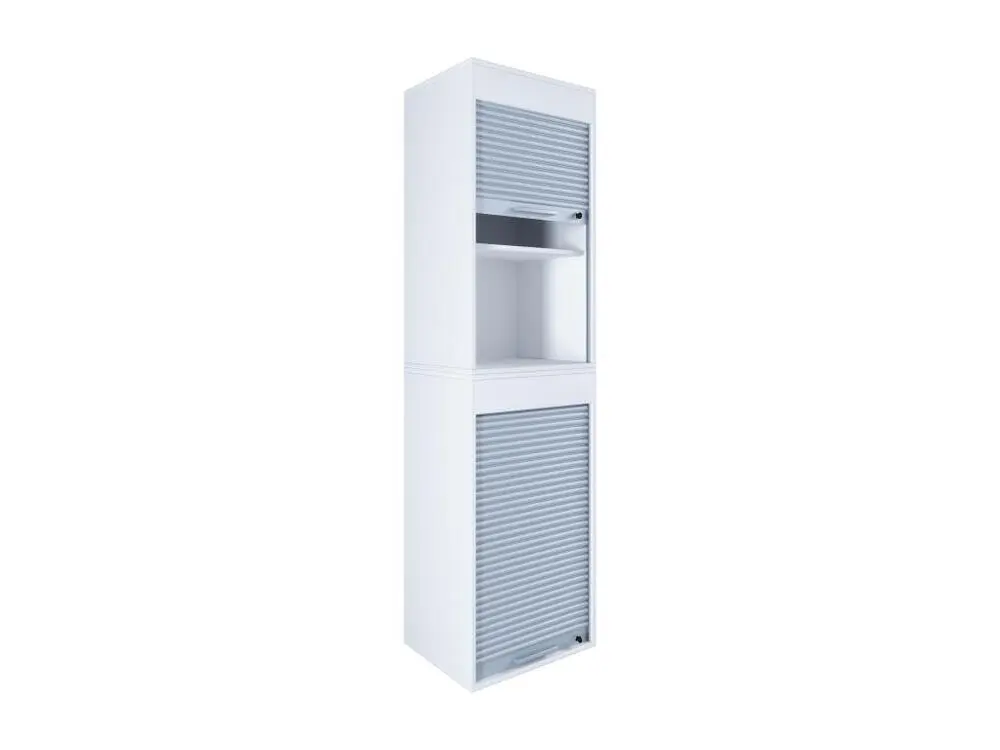 AktosXL armoire de bureau 1 porte de la jalousie blanc. pour archives