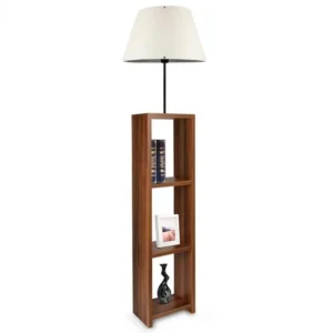 Armoire basse Lampadaire 150 Cm Crème, Étagères, Type E27 Max 60 W, Collection Victoria, Douille E27 Max 60 W
