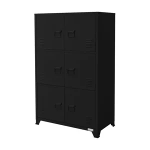 Armoire de classement Armoire de bureau Armoire à dossiers en métal Armoire en acier avec étagères 75x40x120 cm