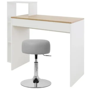 Armoire de classement Bureau avec étagère 110x72x40 cm Blanc/Chêne Sonoma en bois