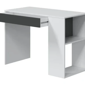 Armoire de classement Bureau avec 1 tiroir coloris blanc artic / gris anthracite - Longueur 101 x Hauteur 73 x Profondeur...