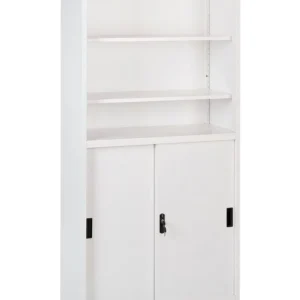 Armoire de rangement à 2 portes avec étagères blanc MUSCOVITE Capacité 200 kg