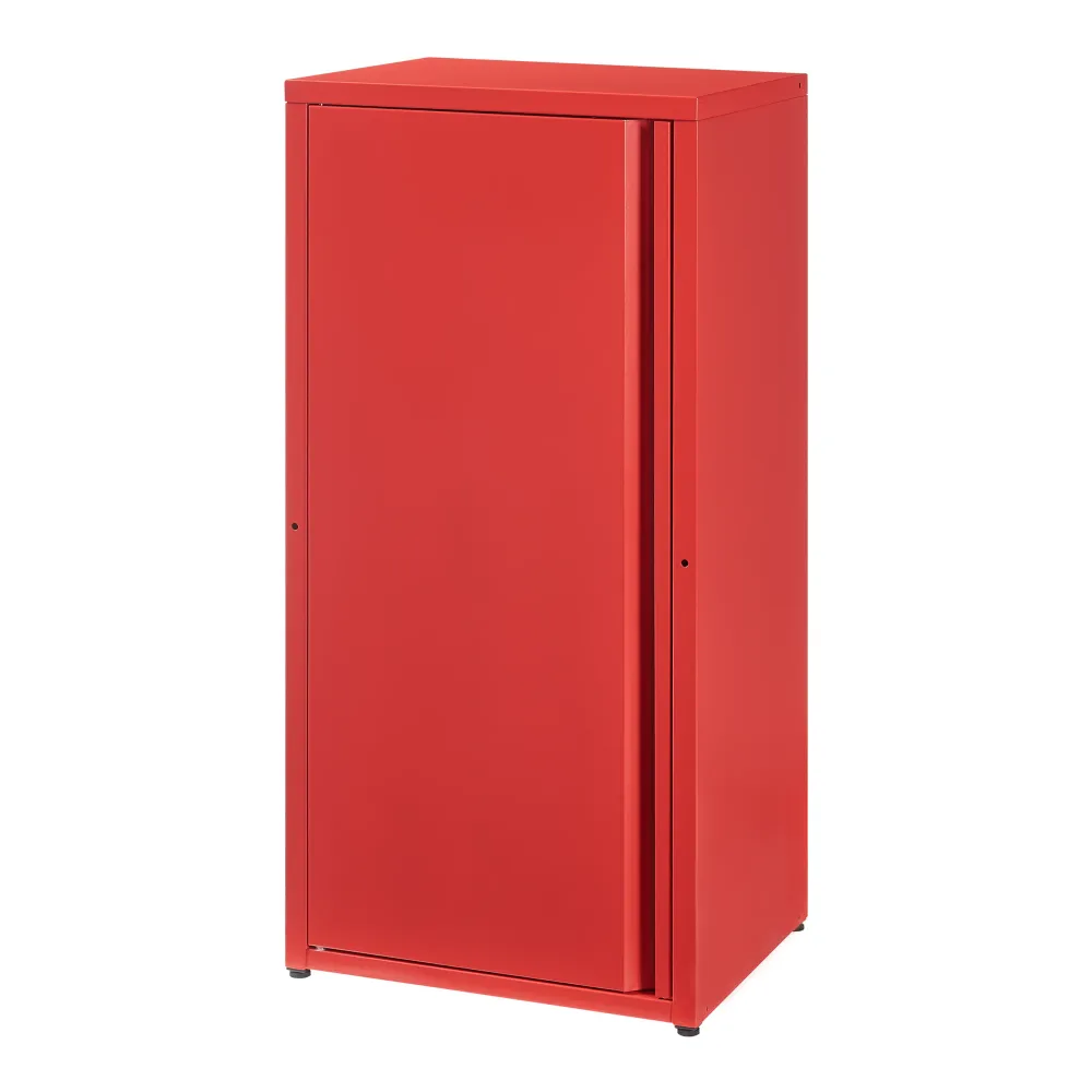 Armoire étagère 88 x 40 x 35 cm meuble de rangement métallique acier rouge 03_0008908 avec portes coulissantes