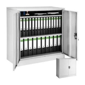 Rayonnage métallique Armoire métallique à dossiers 3 étagères 90x40x90cm en Acier lâqué époxy