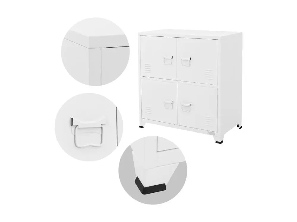 Étagère d'angle Armoire de bureau Armoire métallique avec étagères Armoire en acier 75x40x80,5cm