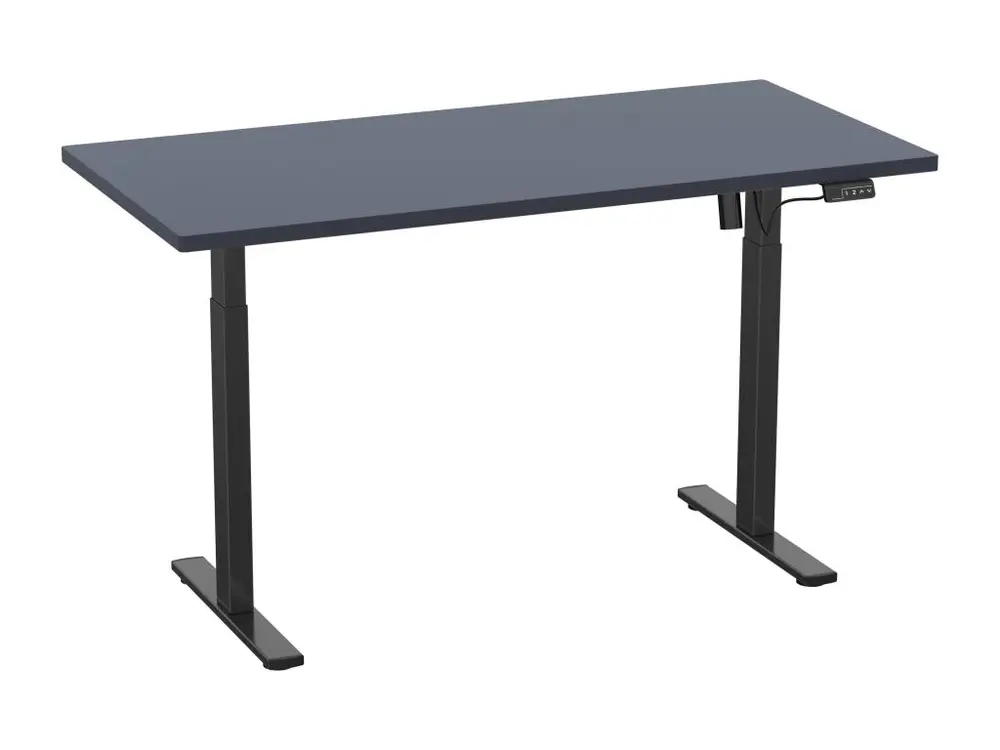 Étagère d'angle Bureau VCM réglable en hauteur en continu électriquement Lona 110x80 Noir (Anthracite)