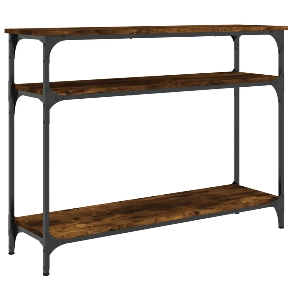 Étagère modulaire Meuble d'entrée table console design élégant avec étagères 100 x 29 x 75 cm bois d'ingénierie marron et...