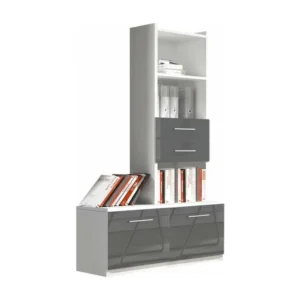 Étagère Nashville A105, Avec des portes|Avec tiroirs, MDF|Stratifié, 193x85x53cm