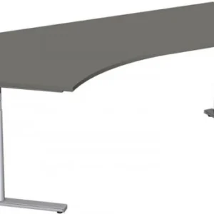 Archivage Premium bureau geramöbel 135° gauche réglable en hauteur panneau de pied C en option 2166x1130x680-820 graphite/...