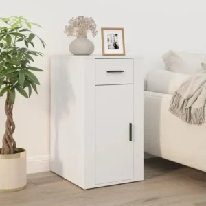 Armoire de bureau Blanc 40x49x75 cm Bois d'ingénierie en Polypropylène Renforcé