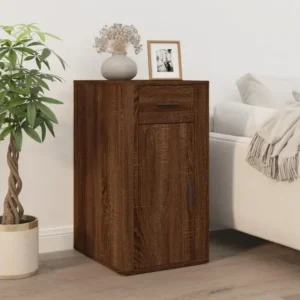 Armoire de bureau Chêne marron 40x49x75 cm Bois d'ingénierie avec 5 Chemises de Classement