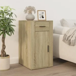 Armoire de bureau Chêne sonoma 40x49x75 cm Bois d'ingénierie avec Fermeture à Glissière