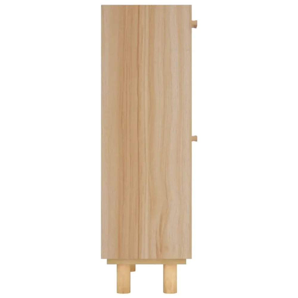 Armoire à chaussures range chaussures rangement meuble entrée couloir salon 52 x 25 x 80 cm bois d'ingénierie/rotin brun 0...