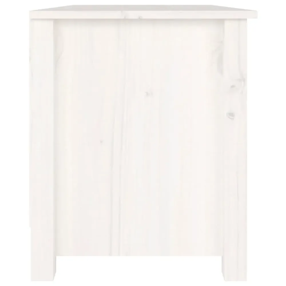Banc à chaussures bottes commode étagère meuble entrée rangement 70 x 38 x 45,5 cm bois de pin massif blanc 02_0022890
