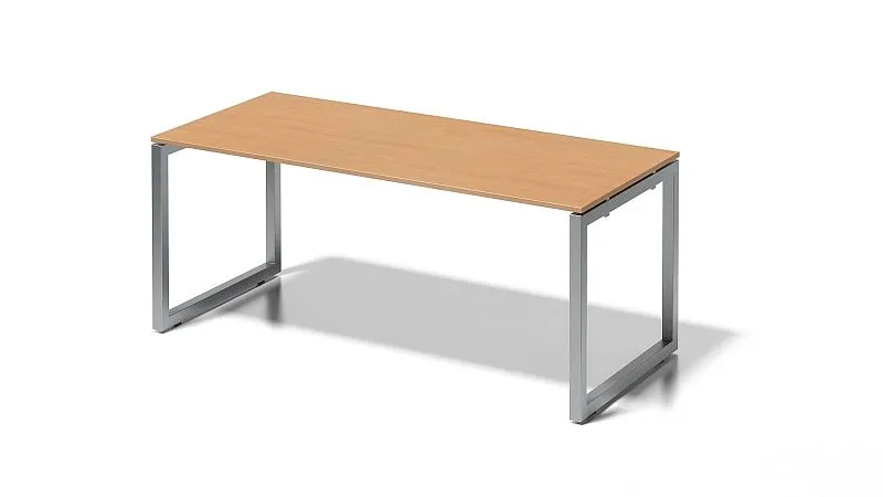 Bureau Bisley Cito structure en O hauteur fixe 730 mm H 19 x L 1800 x P 800 mm hêtre/argent DOF1808BC355 obtenir à bas prix