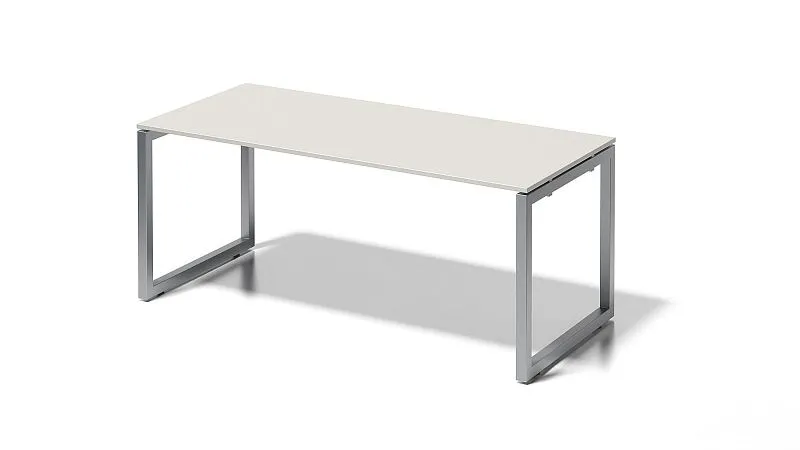 Bureau Bisley Cito structure en O hauteur fixe 730 mm H 19 x L 1800 x P 800 mm gris blanc/argent DOF1808GW355 se procurer...