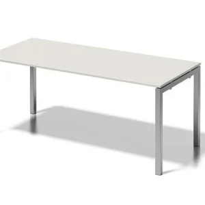 Bureau Bisley Cito structure en U hauteur fixe 730 mm H 19 x L 1800 x P 800 mm gris blanc/argent DUF1808GW355 se fournir à...