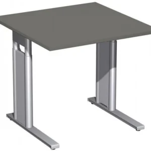 bureau geramöbel réglable en hauteur panneau de pied C en option 800x800x680-820 graphite/argent N-647101-GS magasiner à b...