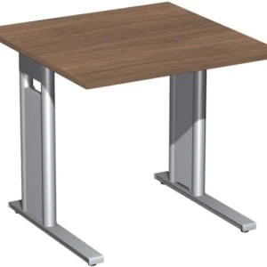bureau geramöbel rigide panneau de base C en option 800x800x720 noyer/argent N-648101-NS obtenir à bas prix