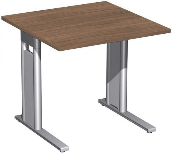 bureau geramöbel rigide panneau de base C en option 800x800x720 noyer/argent N-648101-NS obtenir à bas prix