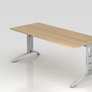 Bureau Hammerbacher pied C 180x80cm chêne hauteur de travail 65 - 85 cm VFS19/E/S magasiner à bas prix Compatible avec Cla...