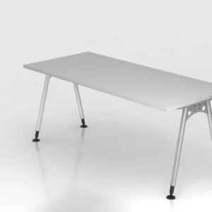 Bureau Hammerbacher pied 180x80cm gris forme rectangulaire VAS19/5/S se procurer à bas prix