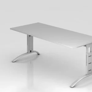Bureau Hammerbacher pied C 180x80cm gris hauteur de travail 65 - 85 cm VFS19/5/S se procurer à bas prix