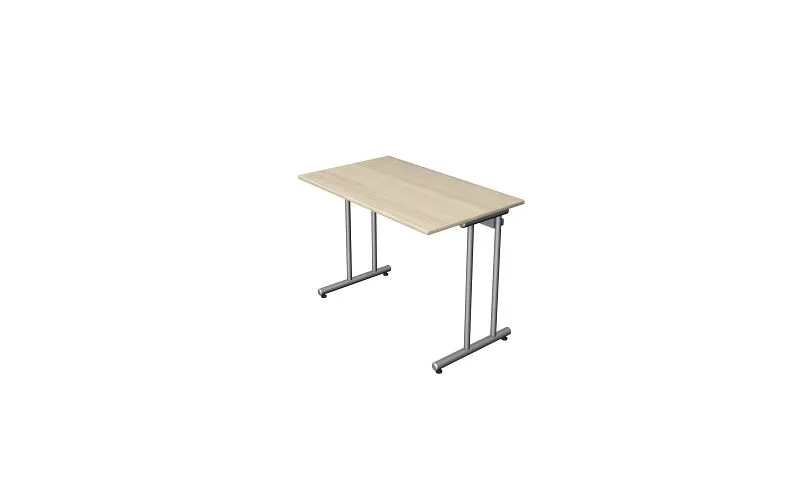 Bureau Kerkmann start-up L 1000 x P 600 x H 750 mm avec pied en C en aluminium argent érable 11439050 acquérir à bas prix