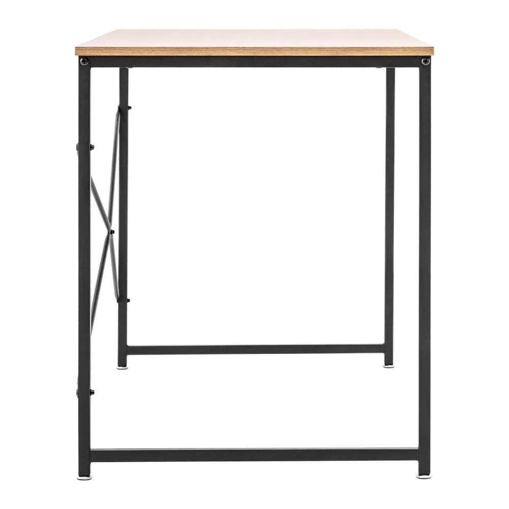Bureau meuble adulte rectangulaire 120 x 60 cm marron et noir 14_0000772 avec Fermeture à Glissière