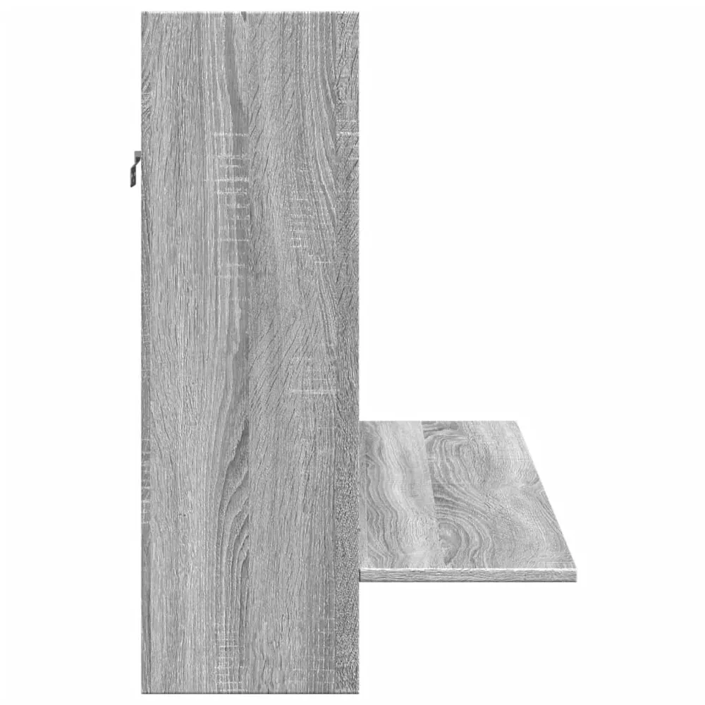 Bureau table poste de travail meuble d'ordinateur informatique étude mural sonoma 105 x 48 x 75 cm bois d'ingénierie gris...
