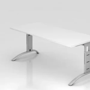 Certifié Conformité RGPD Bureau Hammerbacher pied C 180x80cm blanc hauteur de travail 65 - 85 cm VFS19/W/S acquérir à bas...
