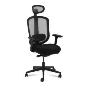 Chaise de bureau dossier en filet appui-tête et support lombaire 150 kg noir 14_0000880 Format A5
