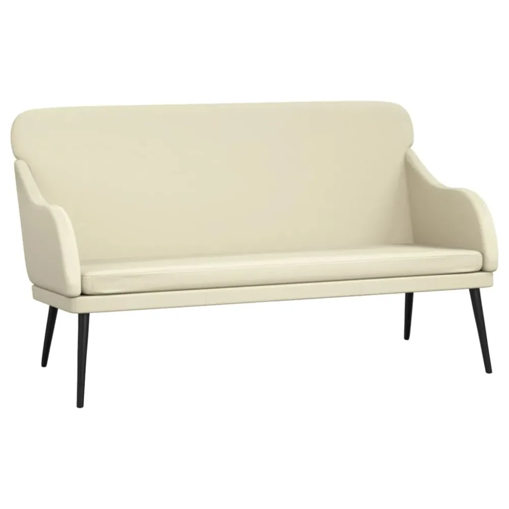 Classeur de comptabilité Banc banquette 110 x 76 x 80 cm synthétique crème 02_0010490