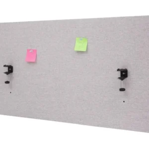 Cloison acoustique de bureau MCW-G75, 120x60cm, gris Format A5