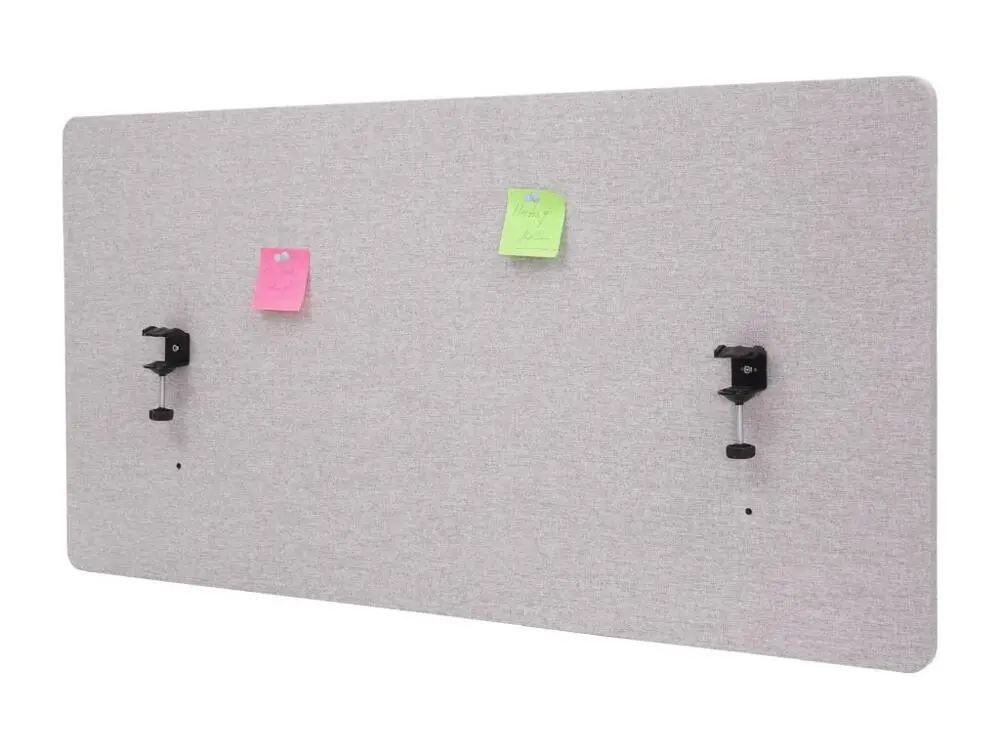 Cloison acoustique de bureau MCW-G75, 120x60cm, gris Format A5