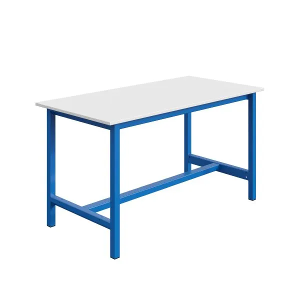 Etabli SOFAME PTH L 2000 x P 750 x H 828 mm plan de travail mélamine 28 mm bleu ciel RAL 5015 W010020045BI se procurer à b...