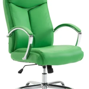 Fauteuil de bureau en synthétique vert réglable BUR10258 Format A5