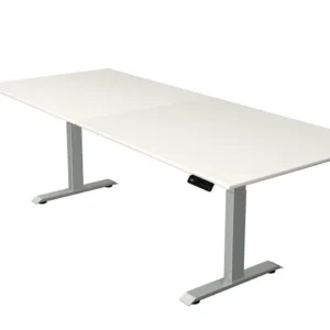 Kerkmann table debout/assise Move 4 moderne 250 x 100 cm cadre argent plateau blanc 10041210 acheter à bas prix
