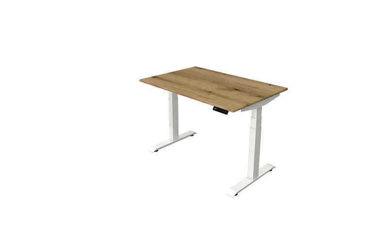 Kerkmann table debout/assise Move 4 nouveau 120 x 80 cm cadre blanc plateau de table chêne 10090455 commander à bas prix