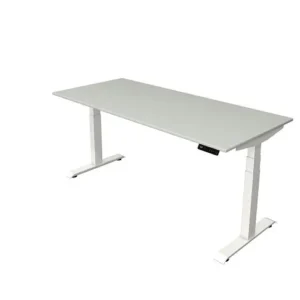 Kerkmann table debout/assise Move 4 nouveau 180 x 80 cm cadre blanc plateau gris évident 10090711 se procurer à bas prix